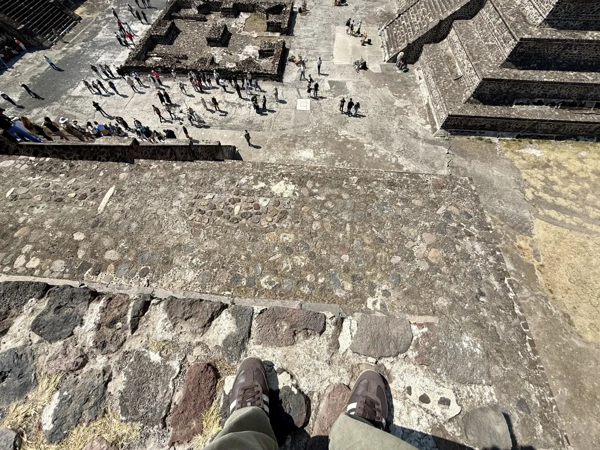 Carlos at the Temple of the Moon, Teotihuacan