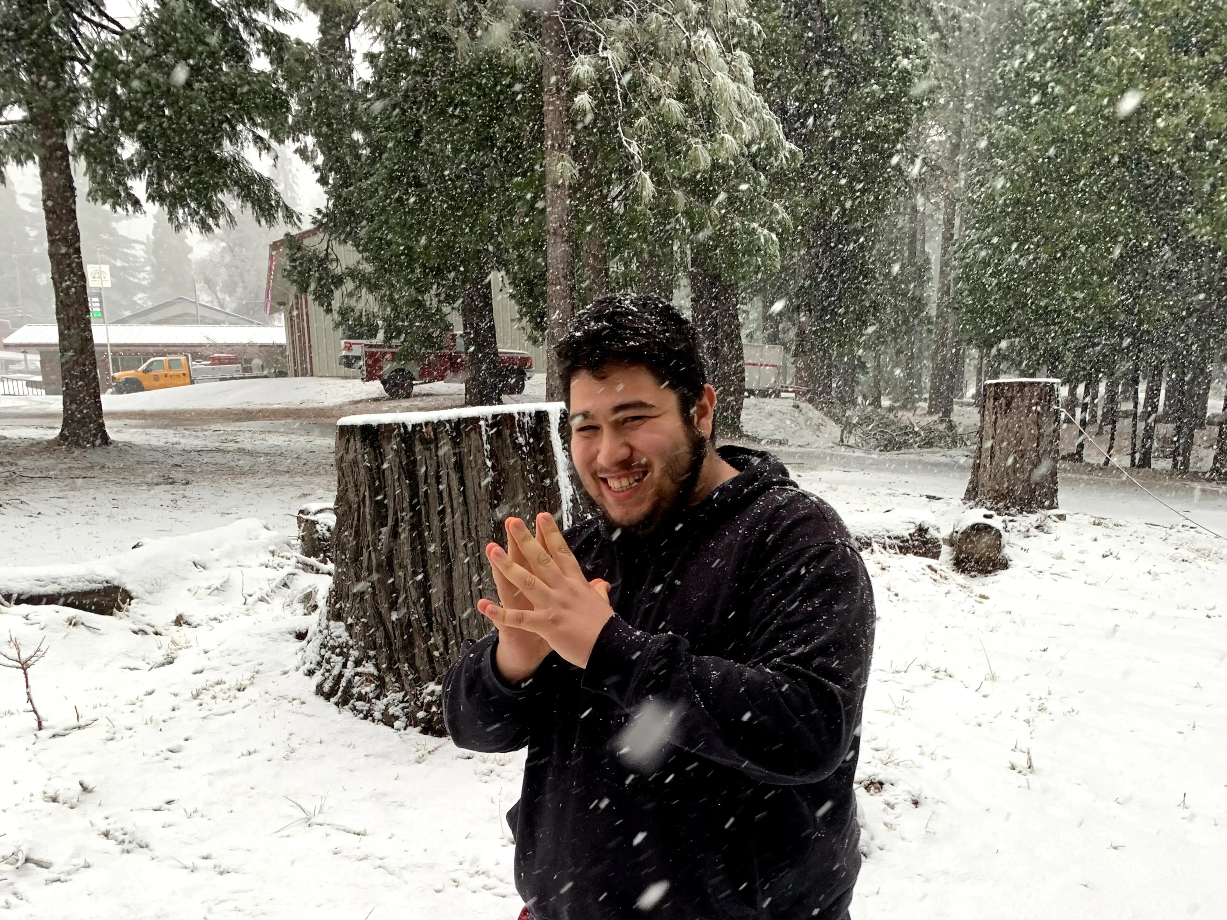 Carlos Revels in Snowy Splendor